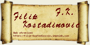 Filip Kostadinović vizit kartica